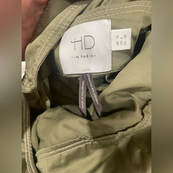 Anthropologie HD in Paris Olive Green Sleeveless Balloon Leg Jumpsuit- Size‎ 6 - Picture 4 of 9